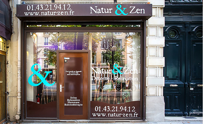 Entrée salon de massage Paris 14